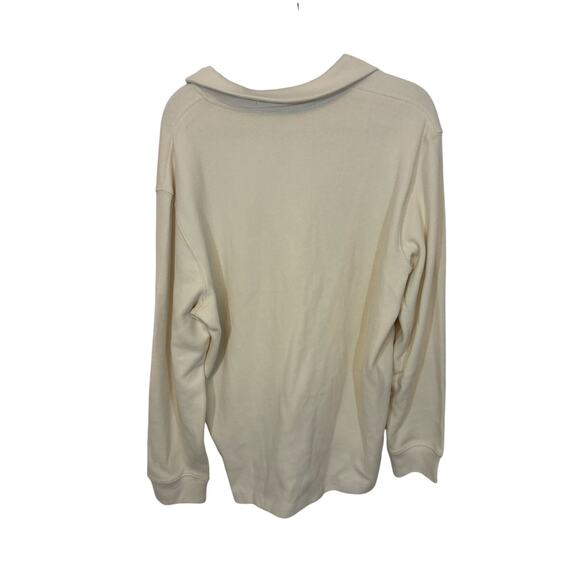 NWT Polo Ralph Lauren Men’s Embroidered Knit Quarter-Zip Pullover Cream Size L - Picture 5 of 7